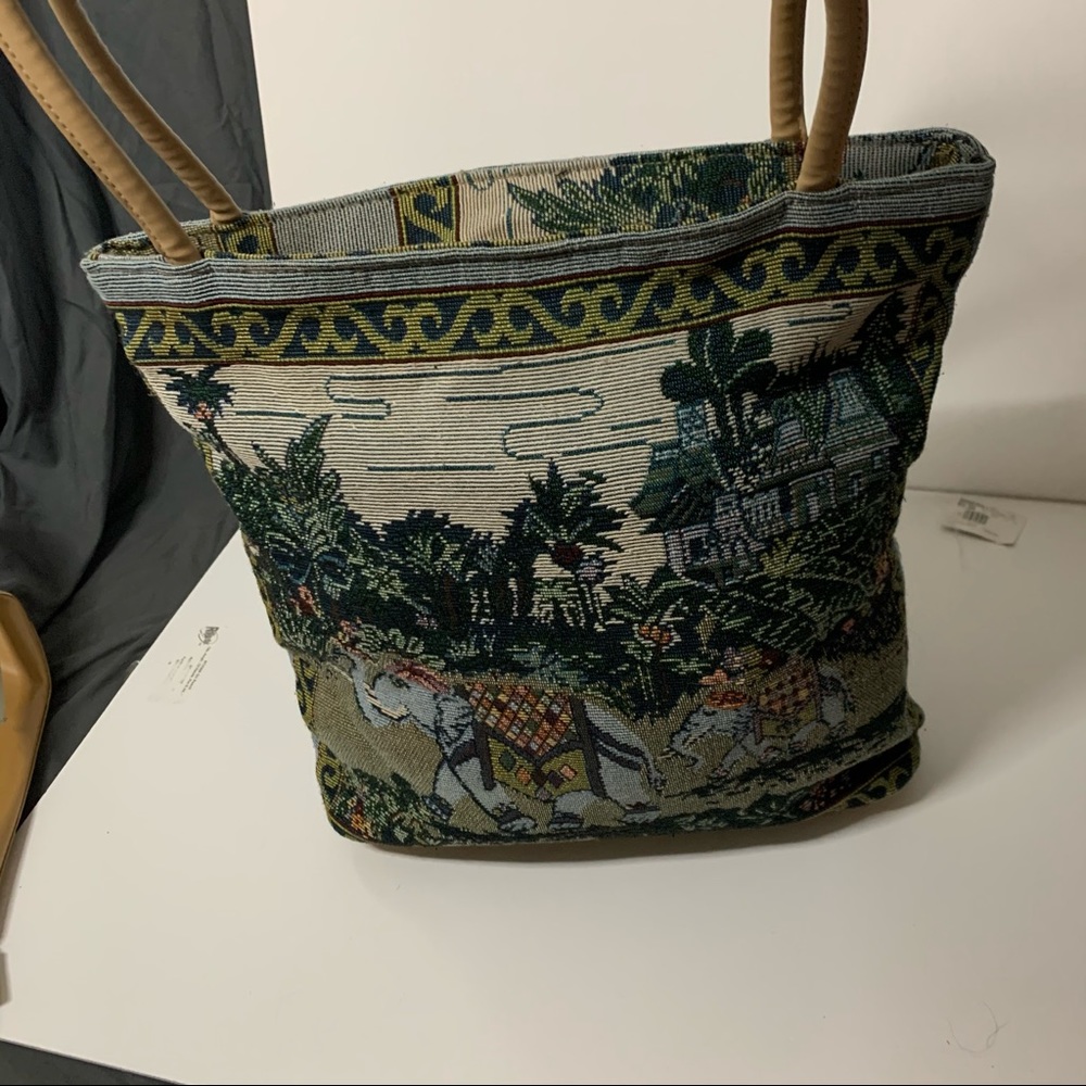 Elephant Print Tote Purse